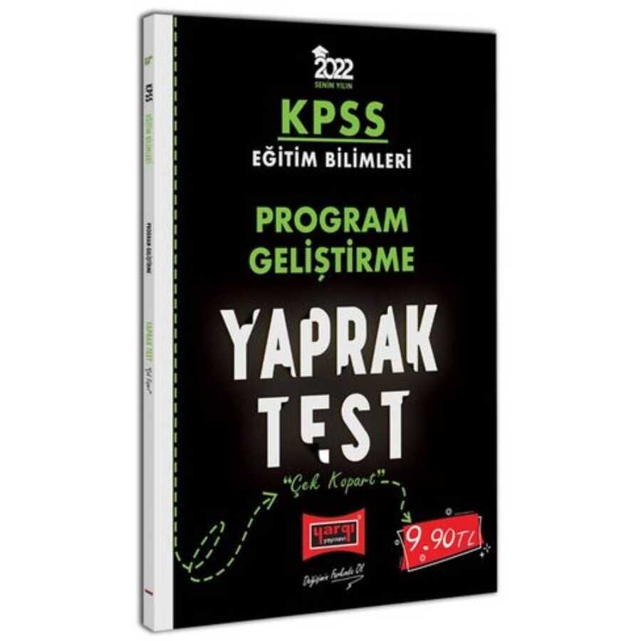 2022 KPSS Eğitim Bilimleri Program Geliştirme Yaprak Test