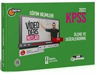 2022 KPSS Eğitim Bilimleri Video Ölçme ve Değerlendirme Video Ders Notu - İSEM Yayıncılık