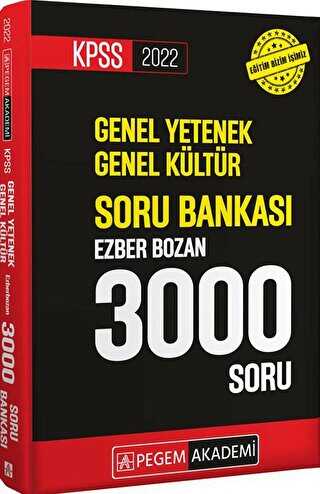 2022 KPSS Genel Yetenek Genel Kültür Soru Bankası Ezber Bozan 3000 Soru