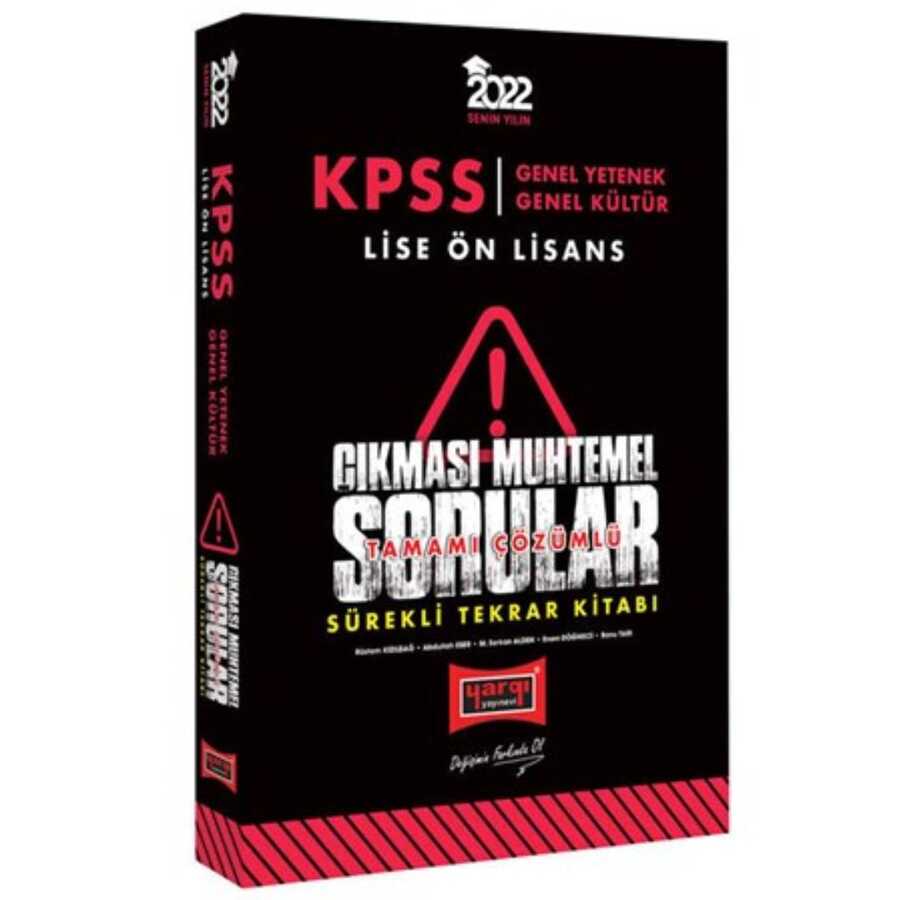 2022 KPSS Genel Yetenek Genel Kültür Lise Ön Lisans Çıkması Muhtemel Sorular Sürekli Tekrar Kitabı Yargı Yayınları