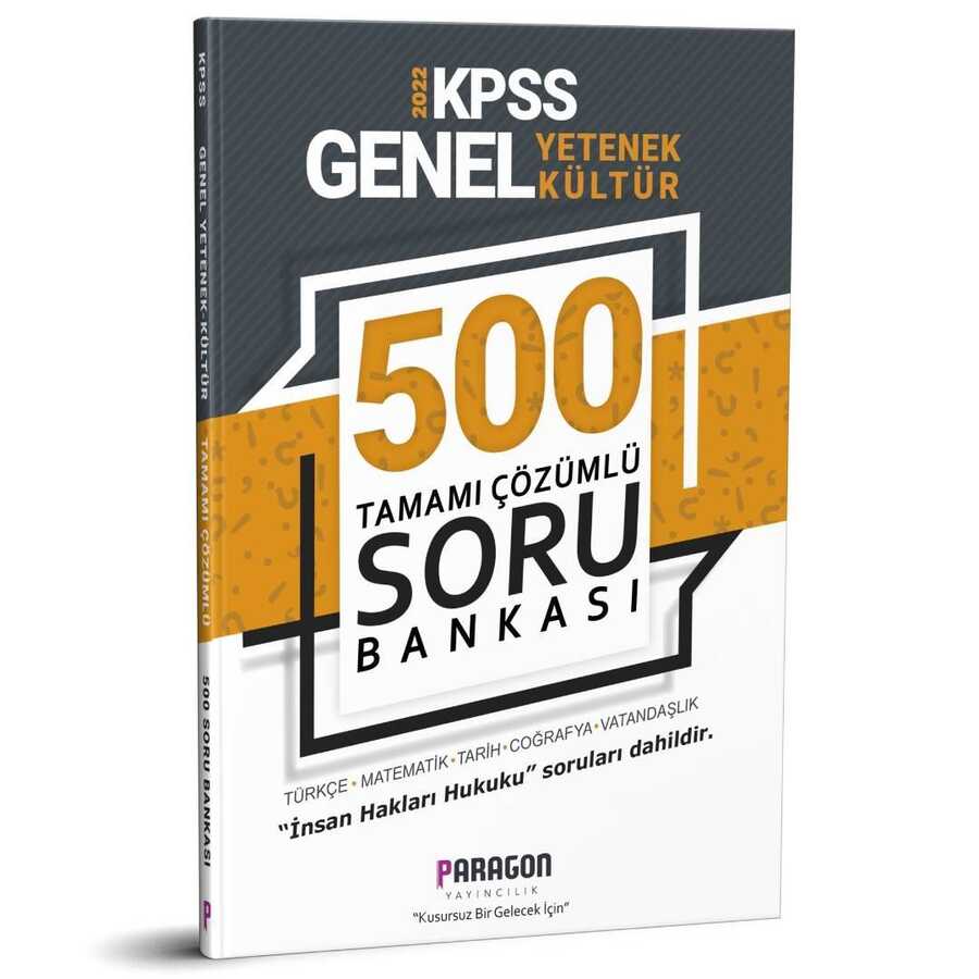 2022 KPSS Genel Yetenek Genel Kültür Tamamı Çözümlü 500 Soru Bankası