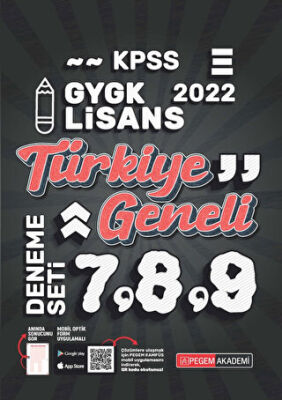 2022 KPSS Genel Yetenek Genel Kültür Türkiye Geneli 7-8-9 3!lü Deneme - 1