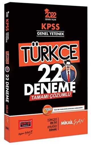 Yargı Yayınevi 2022 KPSS Genel Yetenek Türkçe Tamamı Çözümlü 22 Deneme