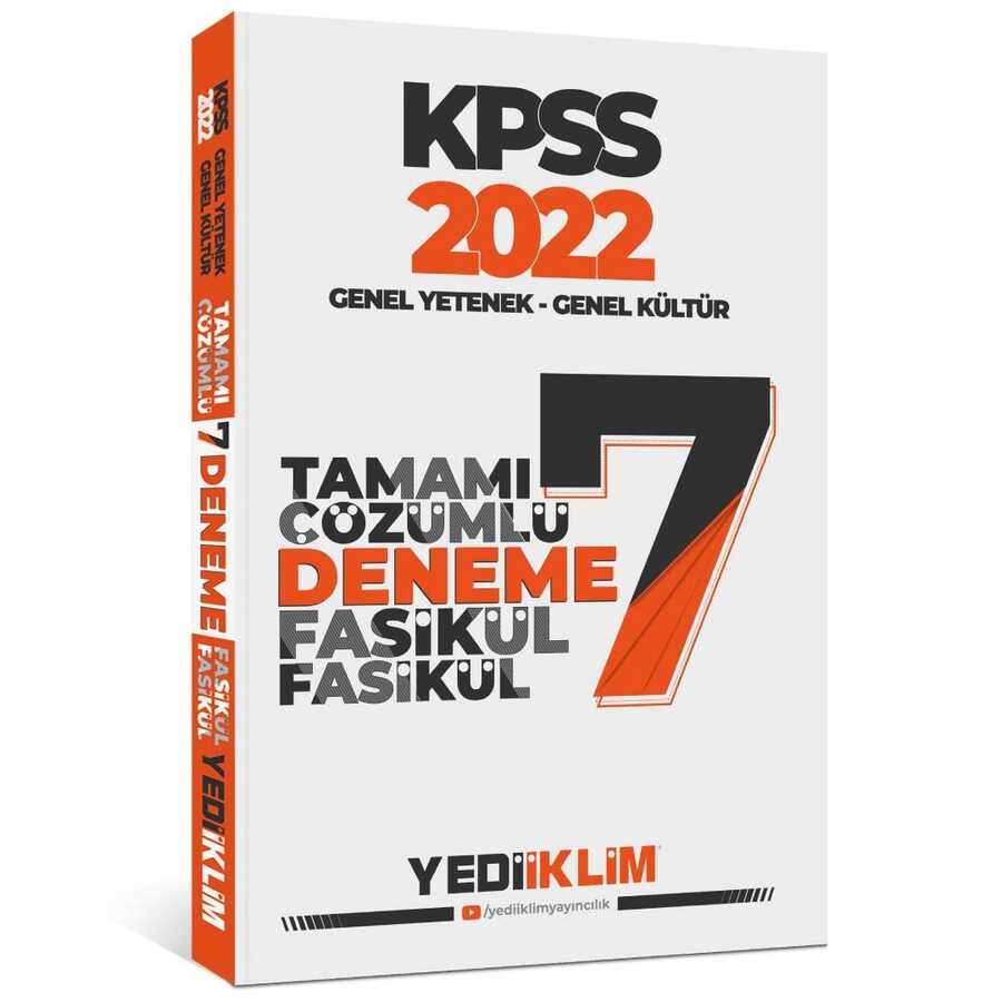2022 KPSS GY-GK Tamamı Çözümlü 7 Fasikül Deneme