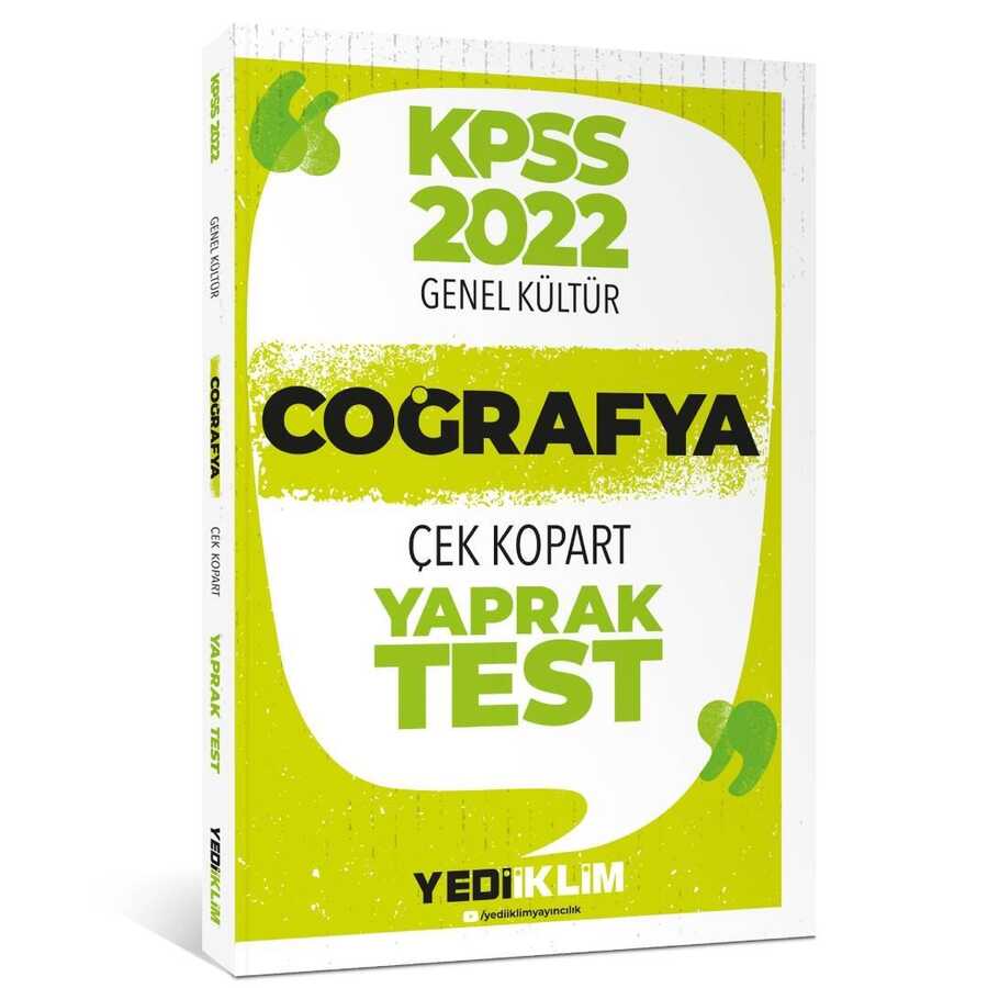 2022 KPSS Coğrafya Yaprak Test Çek Kopart