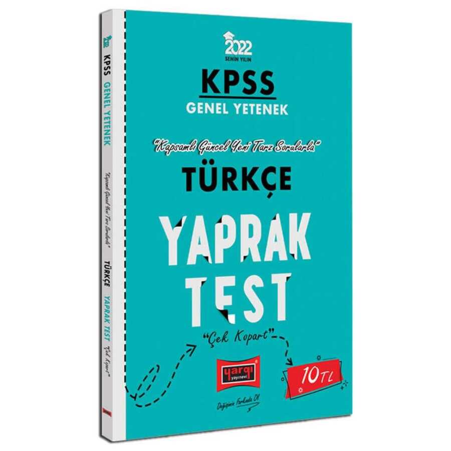 2022 KPSS Türkçe Yaprak Test Çek Kopart