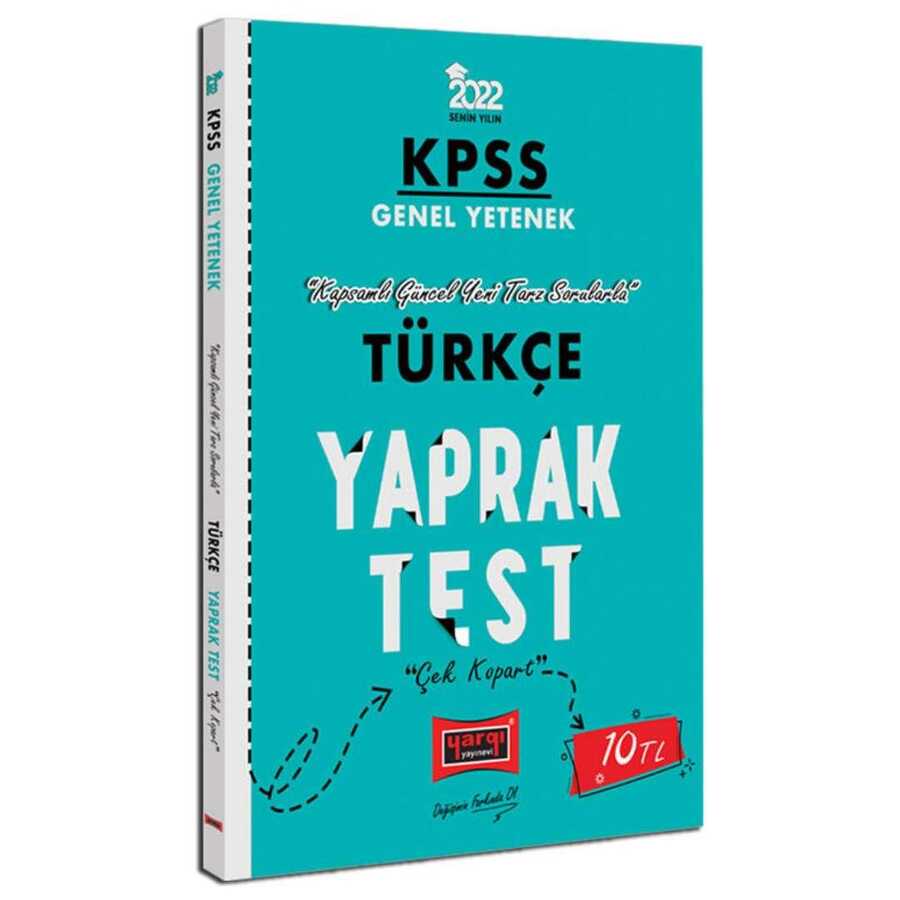 2022 KPSS Türkçe Yaprak Test Çek Kopart - 1