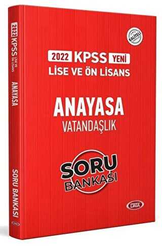 Data KPSS Lise Ve Ön Lisans Anayasa Vatandaşlık Soru Bankası 2022 - Data Yayınları