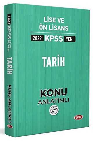 Data KPSS Lise ve Önlisans Tarih Konu Kitabı 2022 - Data Yayınları