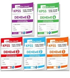 2024 KPSS Lise Önlisans Genel Yetenek Genel Kültür 5 li Deneme Paketi - KR Akademi Yayınları