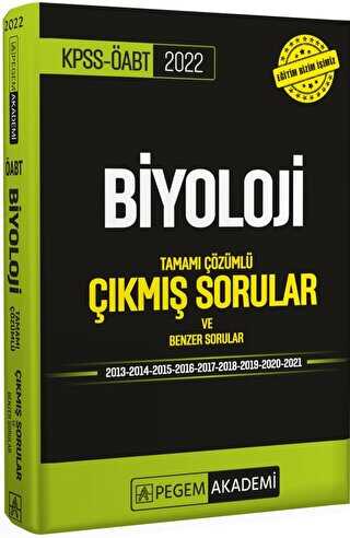 2022 KPSS-ÖABT Biyoloji Tamamı Çözümlü Çıkmış Sorular ve Benzer Sorular