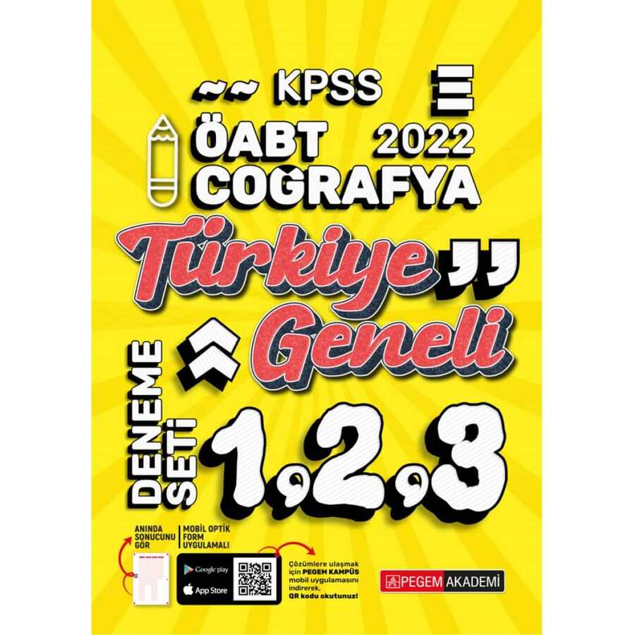 2022 KPSS ÖABT Coğrafya 1-2-3 Türkiye Geneli 3`lü Deneme