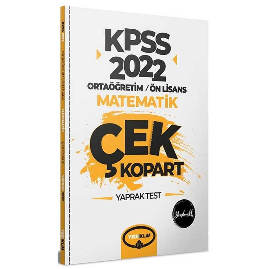2022 KPSS Ortaöğretim Ön Lisans Genel Yetenek Matematik Çek Kopart Yaprak Test