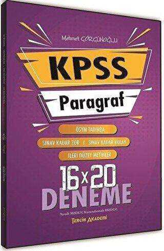 Tercih Akademi Yayınları KPSS Paragraf Sözel Bölüm 16x20 Deneme - Tercih Akademi Yayınları