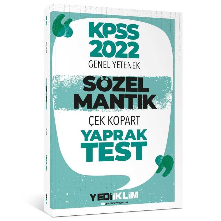2022 KPSS Sözel Mantık Çek Kopart Yaprak Test