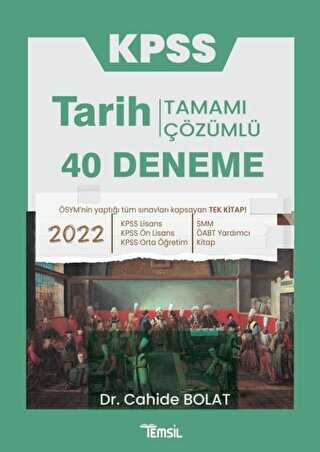 Kpss Tarih 40 Deneme Tamamı Çözümlü - Temsil Kitap