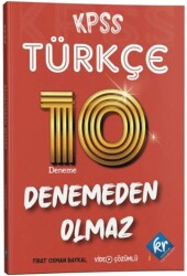 KPSS Türkçe Denemeden Olmaz 10 Deneme Video Çözümlü - KR Akademi Yayınları