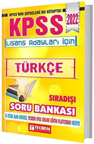 2022 KPSS Lisans Adayları İçin Sıra Dışı Türkçe Soru Bankası