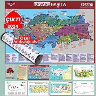 KR Akademi Yayınları Mehmet Eğit KPSS - AYT - TYT Efsane Harita 10 Ürünlük Set