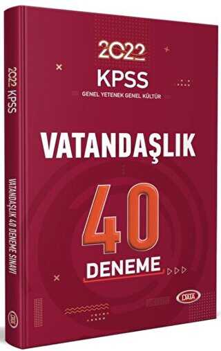 Data Yayınları 2022 KPSS Vatandaşlık 40 Deneme Sınavı