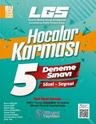 Bilinçsel Yayınları LGS Hocalar Karması Sözel Sayısal 5 Deneme Sınavı - 1