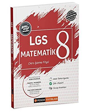 Pegem Akademi Yayıncılık 2022 LGS Matematik Ders İşleme Föyü - 1