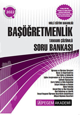 2022 Milli Eğitim Bakanlığı Başöğretmenlik Tamamı Çözümlü Soru Bankası - 1