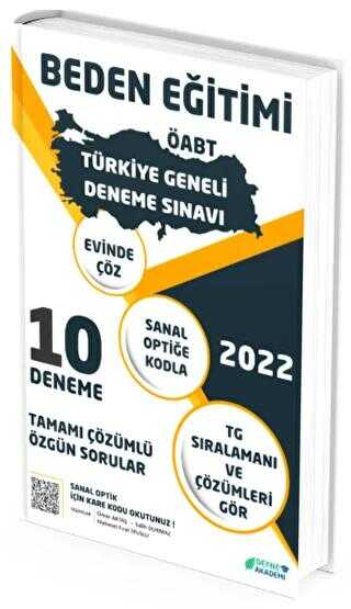 Defne Akademi Yayıncılık 2022 ÖABT Beden Eğitimi Öğretmenliği Türkiye Geneli 10 Deneme Defne Akademi Yayınları