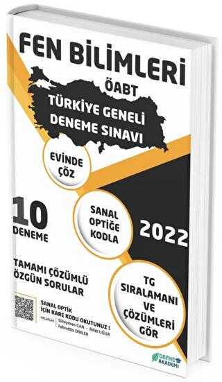 Defne Akademi Yayıncılık 2022 ÖABT Fen Bilimleri Öğretmenliği Türkiye Geneli 10 Deneme Defne Akademi Yayınları