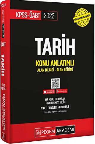 2022 KPSS-ÖABT Tarih Konu Anlatımlı İadesiz - Pegem Akademi Yayıncılık