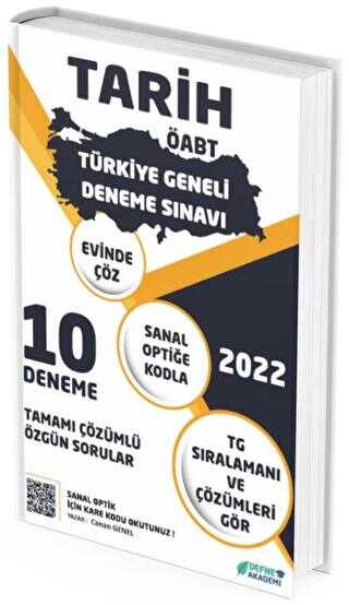 Defne Akademi Yayıncılık 2022 ÖABT Tarih Öğretmenliği Türkiye Geneli 10 Deneme Defne Akademi Yayınları