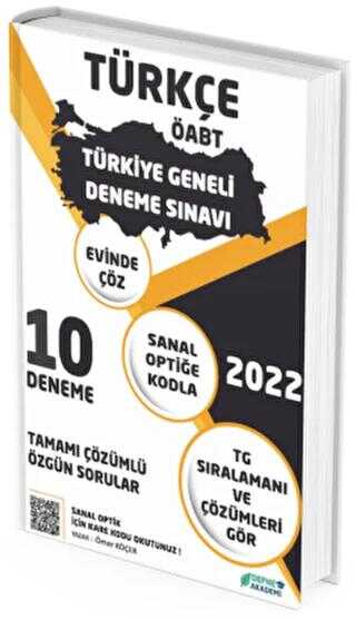 Defne Akademi Yayıncılık 2022 ÖABT Türkçe Öğretmenliği Türkiye Geneli 10 Deneme Defne Akademi Yayınları