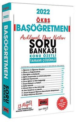 Yargı Yayınevi 2022 ÖKBS Başöğretmen Konu Özetli - Açıklamalı Ders Notları ve Tamamı Çözümlü Soru Bankası - 1