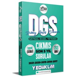 Prestij Serisi DGS Tamamı Çözümlü Son 5 Yıl Çıkmış Sorular - Yediiklim Yayınları