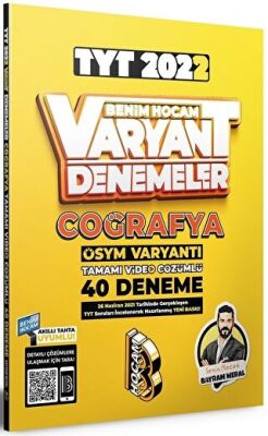 TYT Coğrafya Tamamı Video Çözümlü 40 Deneme Sınavı - 1