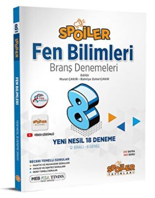 Spoiler Yayınları 2023 8. Sınıf Fen Bilimleri Branş Denemeleri - 1