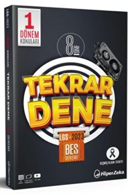Hiper Zeka Yayınları 2023 8. Sınıf LGS Tekrar Dene 5 Deneme - 1. Dönem Konuları - 1