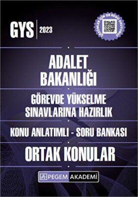 2023 Adalet Bakanlığı Görevde Yükselme Sınavlarına Hazırlık Konu Anlatımlı Soru Bankası - Ortak Konular - 1