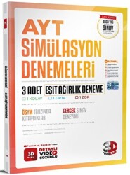 AYT 3D Eşit Ağırlık 3`lü Simülasyon Deneme - 3D Yayınları