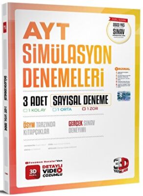 AYT 3D Sayısal 3`lü Simülasyon Deneme - 1