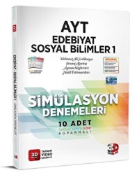 AYT Edebiyat - Sosyal Bilimler 1 Simülasyon Denemeleri - 3D Yayınları