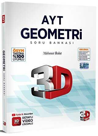 3D Yayınları 2023 AYT Geometri Soru Bankası