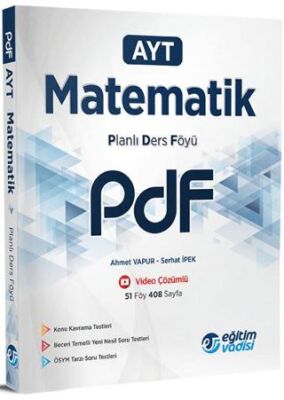 Eğitim Vadisi Yayınları 2023 AYT Matematik PDF Planlı Ders Föyü - 1