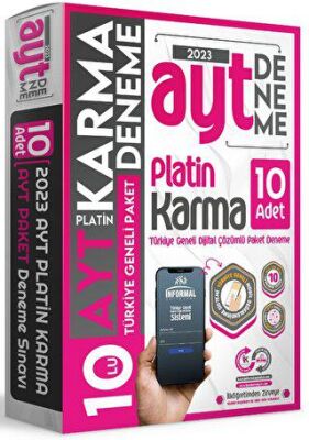 İnformal Yayınları 2023 AYT Platin Karma Yayınlar Türkiye Geneli Dijital Çözümlü 10lu Paket Deneme - 1