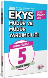 Editör Yayınevi 2025 MEB EKYS Müdür Ve Müdür Yardımcılığı Tamamı Çözümlü 5 Deneme Sınavı - Editör Yayınevi