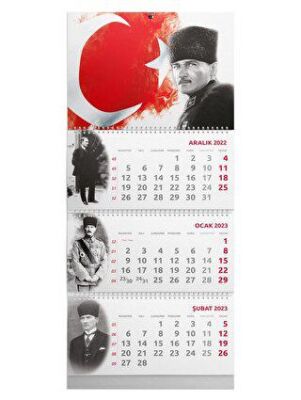 2023 Gemici Duvar Takvimi - Bayrak - 1