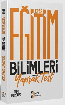 İSEM Yayıncılık 2023 İsem KPSS Eğitim Bilimleri Çek-Kopart Yaprak Test - 1