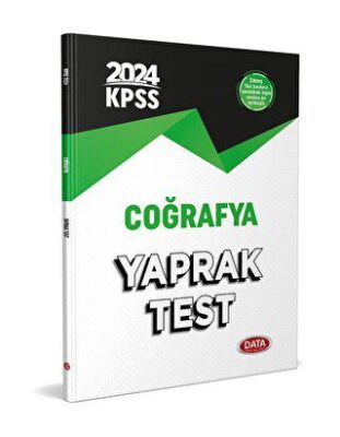Data Yayınları KPSS Coğrafya Yaprak Test - 1