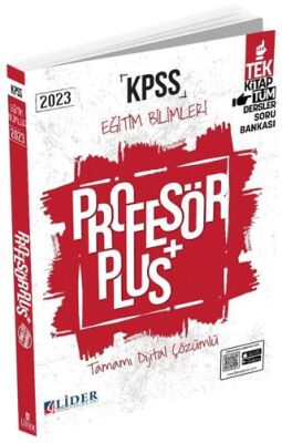 Lider Yayınları 2023 KPSS Eğitim Bilimleri Profesör Soru Bankası Çözümlü - 1