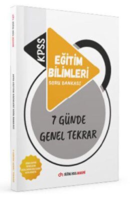 Dijital Hoca KPSS Eğitim Bilimleri Soru Bankası 7 Günde Genel Tekrar Kitabı Akademi - 1